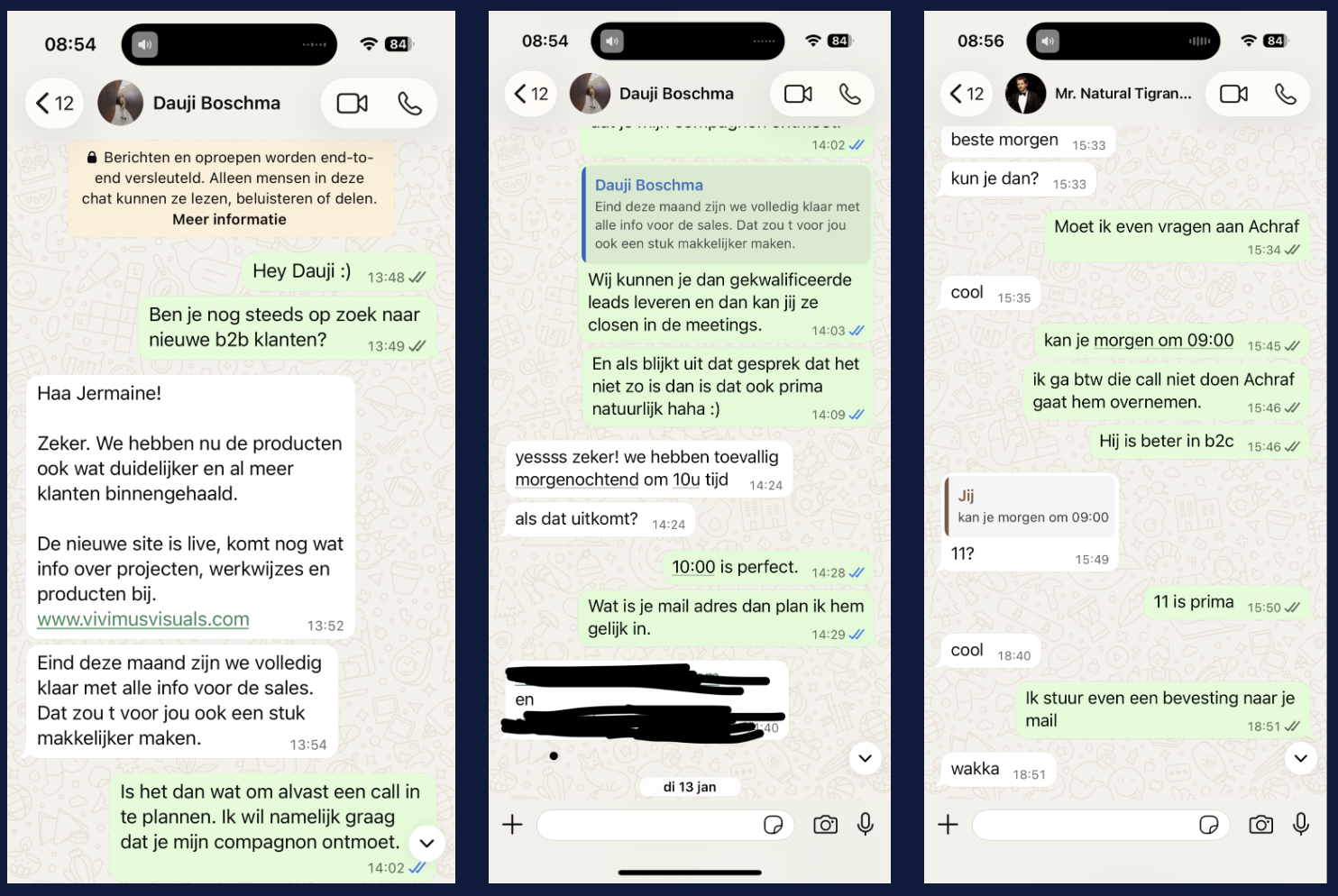 WhatsApp-gesprekken Numriq marketing