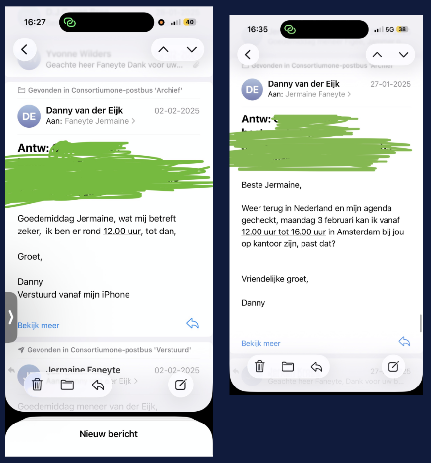 E-mailwisseling met Danny van der Eijk