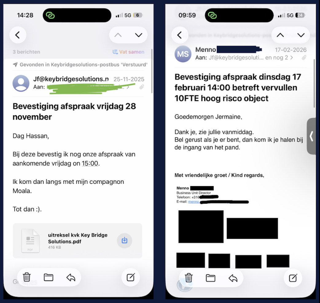 Bevestigingen KeybridgeSolutions